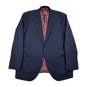 Proper Cloth Bespoke Blazer Mens 50L Sport Coat Jacket Wool Dino Filarte Navy